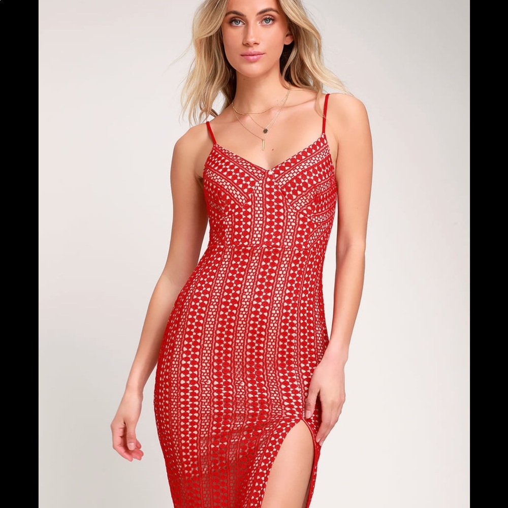New Rules Red Lace LuLu’s Bodycon